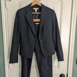 H&M Women's Navy Blue Suit (Jacket & Pants set)